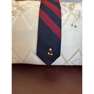 Vintage Cervantes Mickey Mouse Neck Tie Polyester Disney Striped USA Made